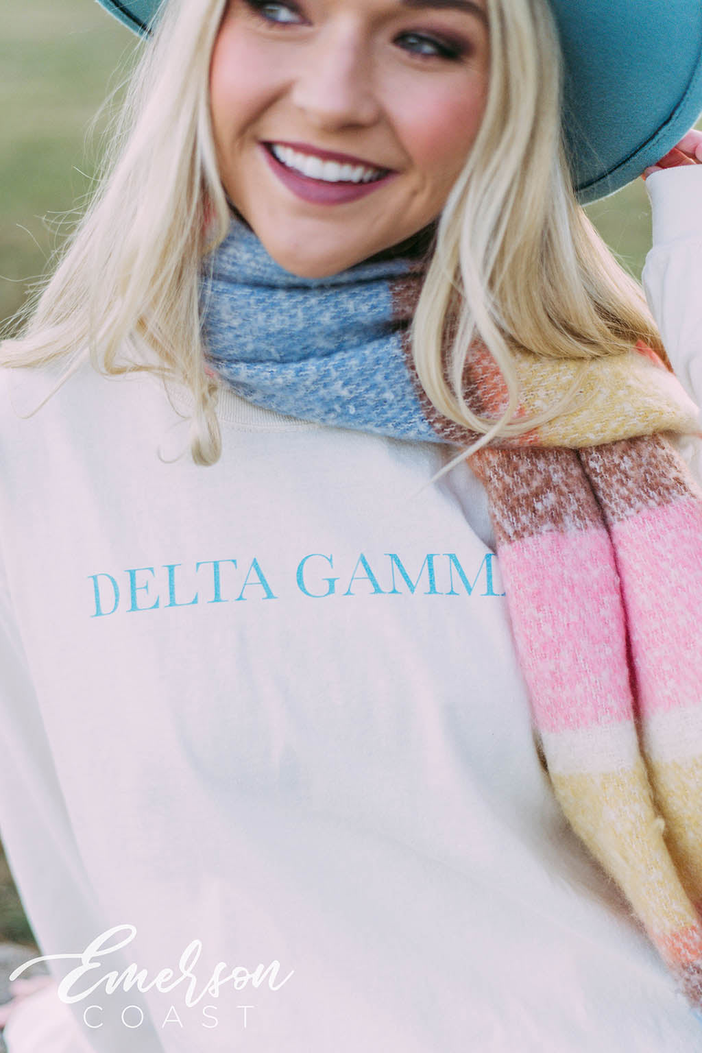 Delta Gamma Simple Ivory Long Sleeve Tshirt