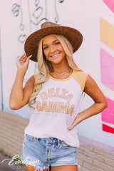 Delta Gamma Yellow Cut Off Tank