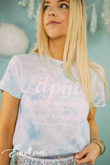 DPHIE Gives You Wings Blue Tie Dye Tee