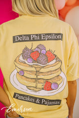 Delta Phi Epsilon Pancakes and Pajamas Tee
