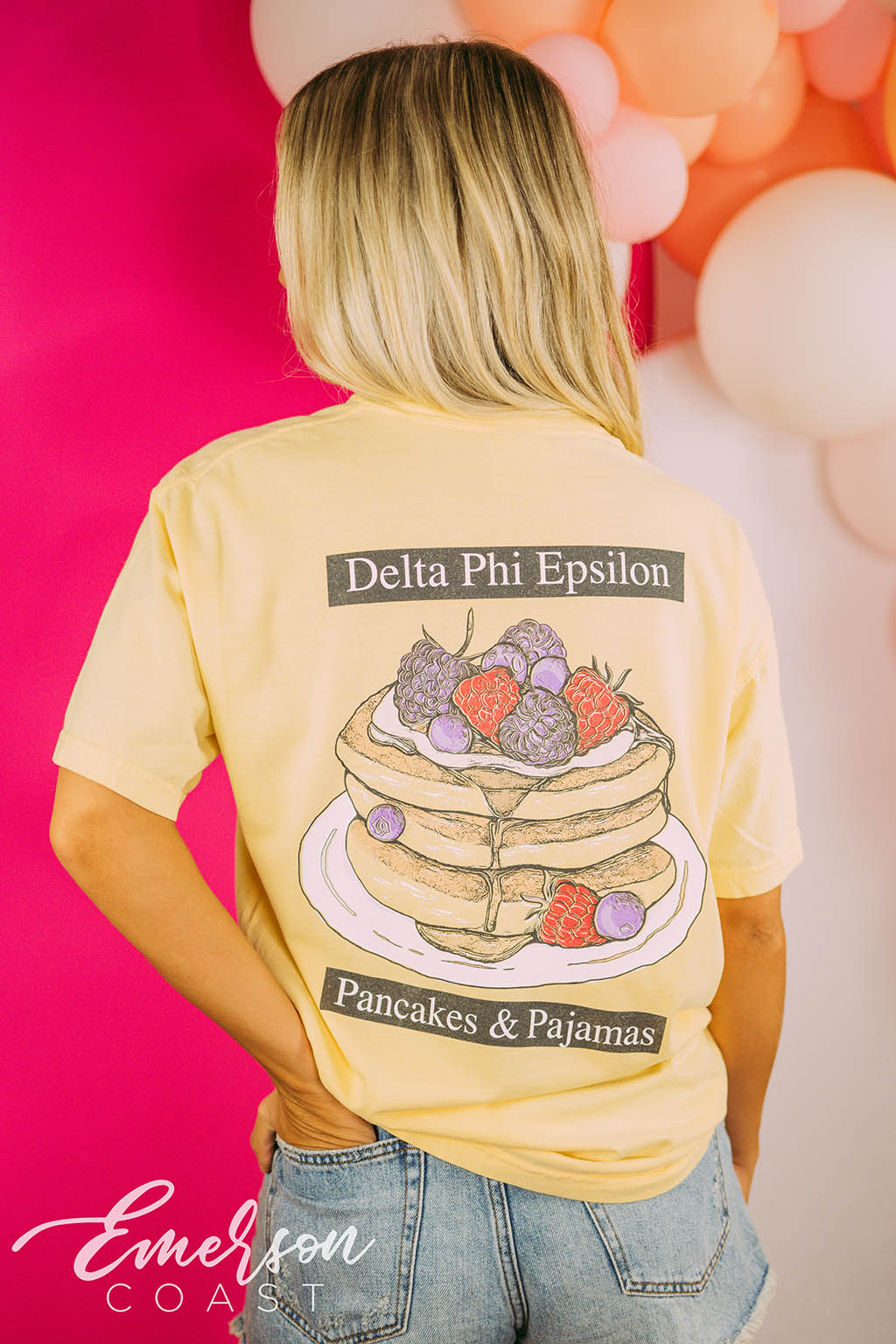 Delta Phi Epsilon Pancakes and Pajamas Tee