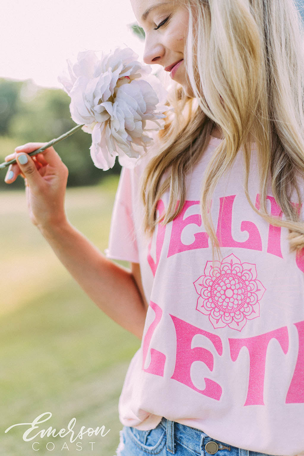 Delta Zeta Pink Flower Tshirt