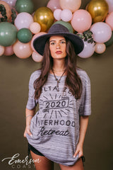 Delta Zeta Heather Grey Sisterhood Retreat Tshirt