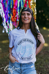 Delta Zeta Heart for Hearing Notch Tee