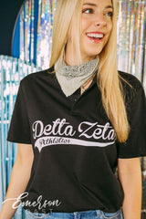 Delta Zeta Athletics Black Henley