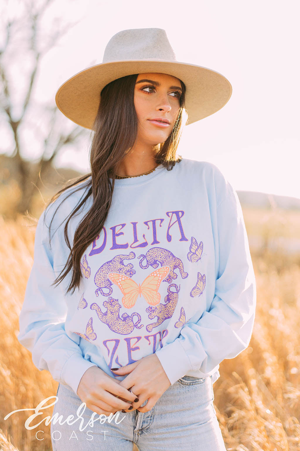 Delta Zeta Cheetah Graphic Long Sleeve