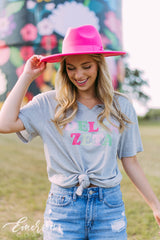 Delta Zeta Light Gray Notch Tee