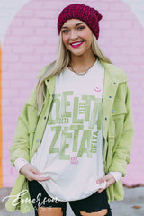 Delta Zeta Ivory Long Sleeve Tee