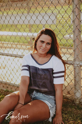 Delta Zeta Baseball PR T-shirt