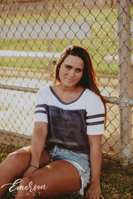 Delta Zeta Baseball PR T-shirt