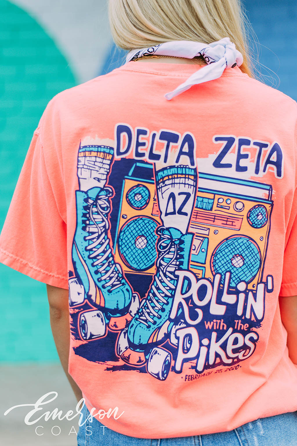 Delta Zeta Rollin With The Pikes Tee