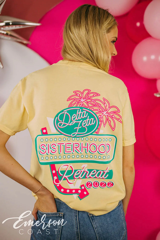 Delta Zeta Hollywood Sisterhood Retreat Tee