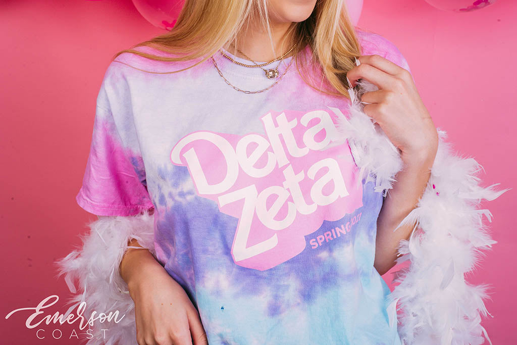 Delta Zeta Barbie Bid Day Tie Dye Tee