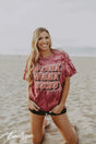 Delta Zeta Work Week Red Tie Dye Tee