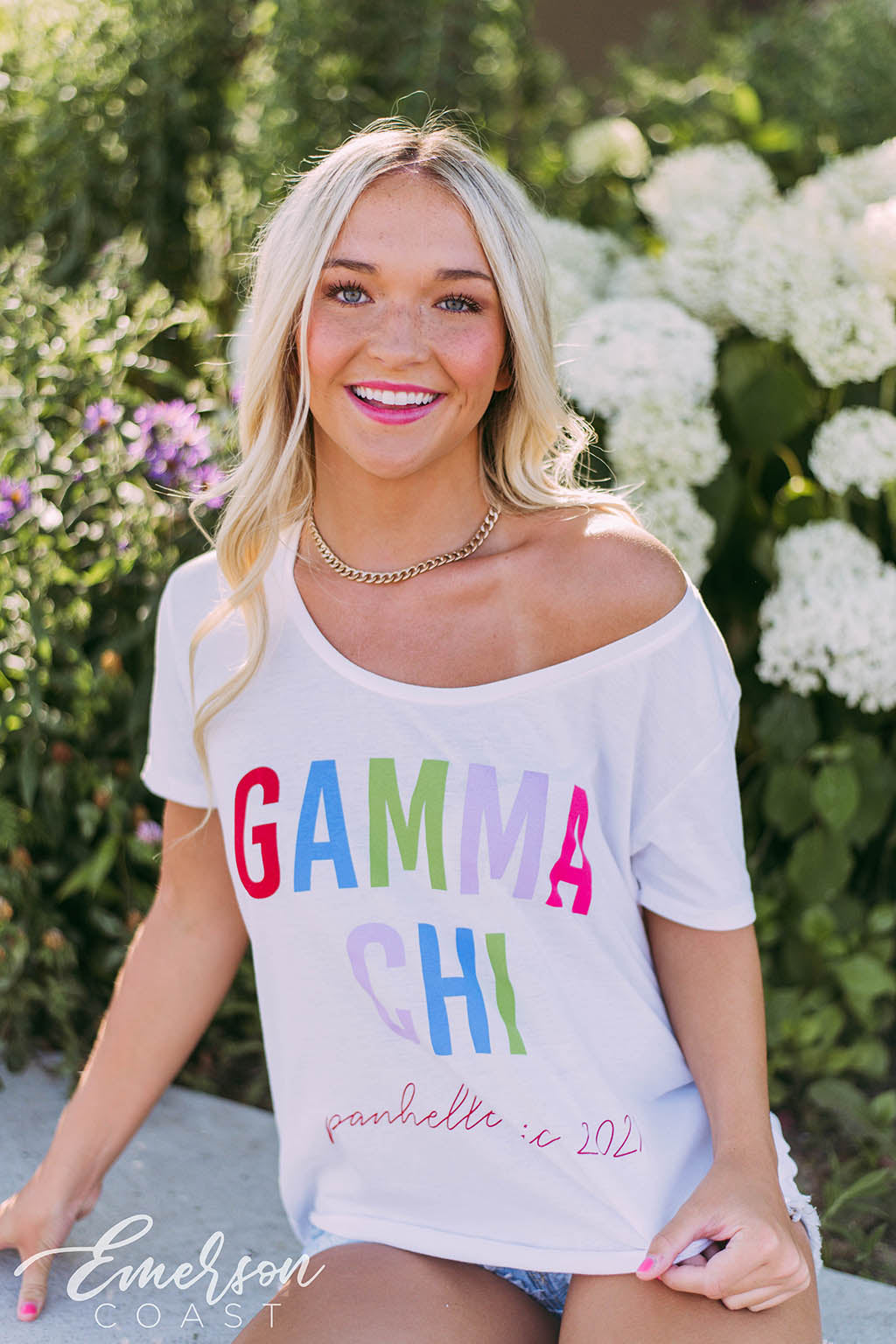 Gamma Chi Panhellenic Colorful Tee