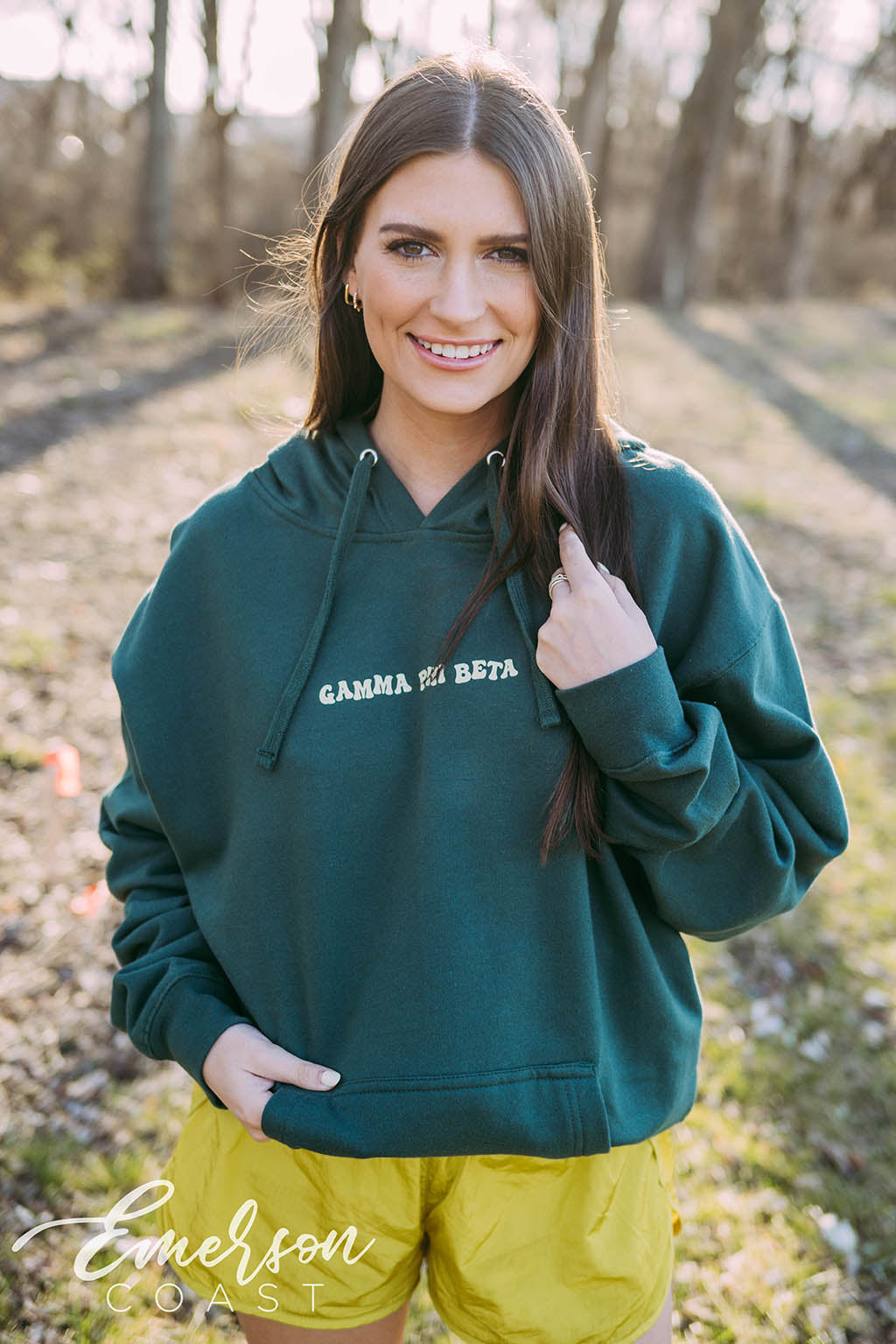 Gamma Phi Beta True and Constant Green Hoodie