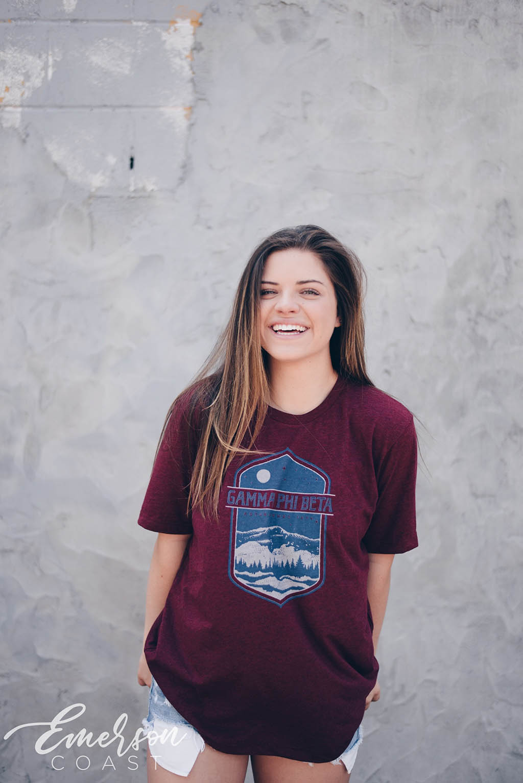 Gamma Phi Beta Maroon Outdoors Tee