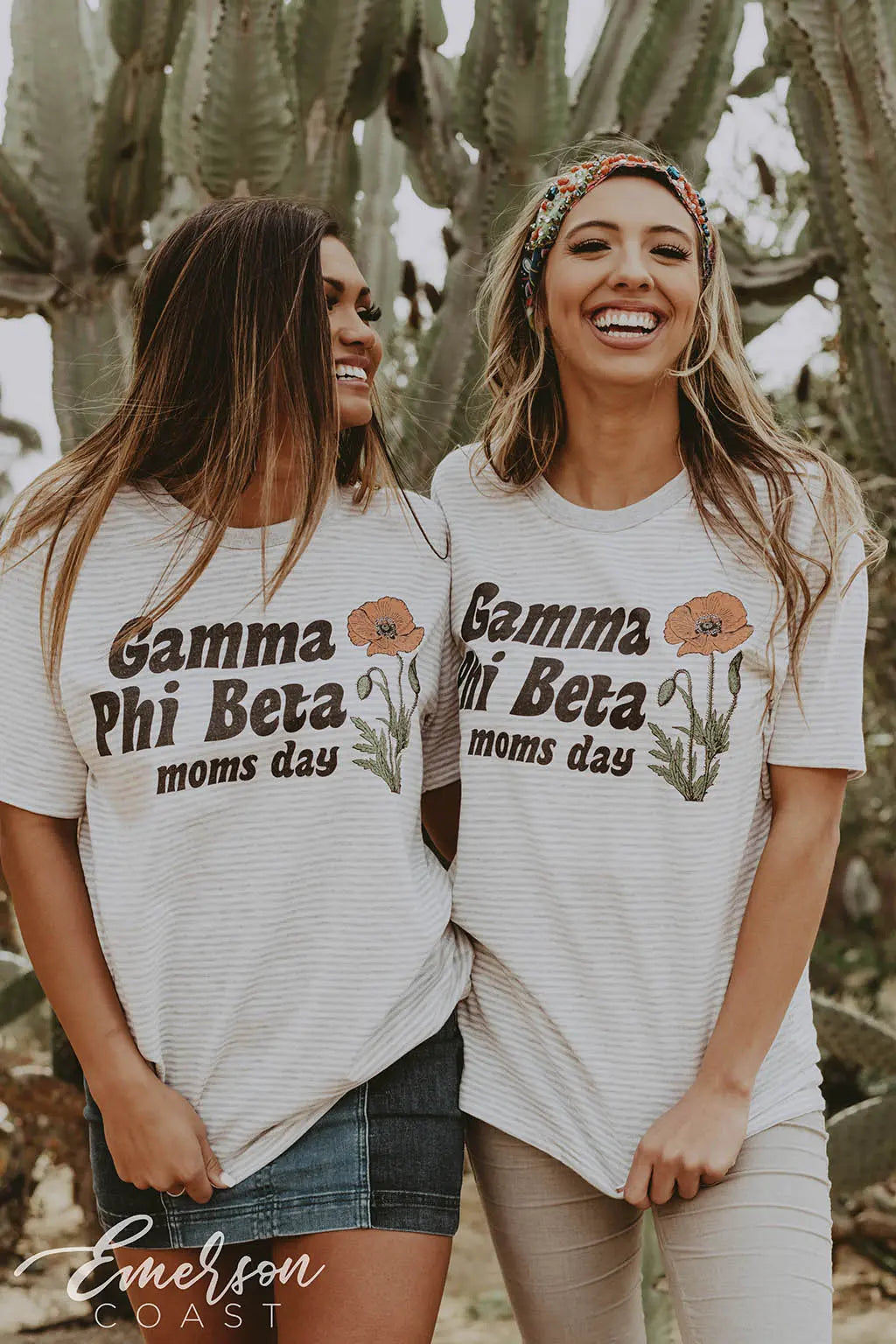Gamma Phi Beta Moms Day Stripe Tee