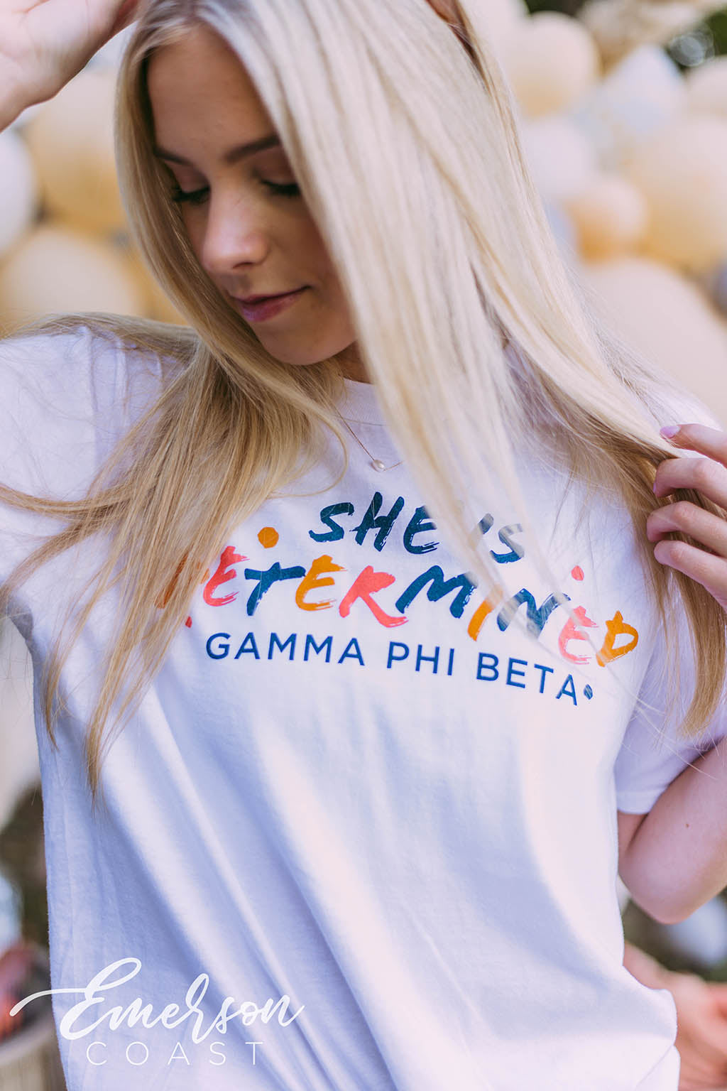 Gamma Phi Beta She is Strong/Determined/Brave Tshirt