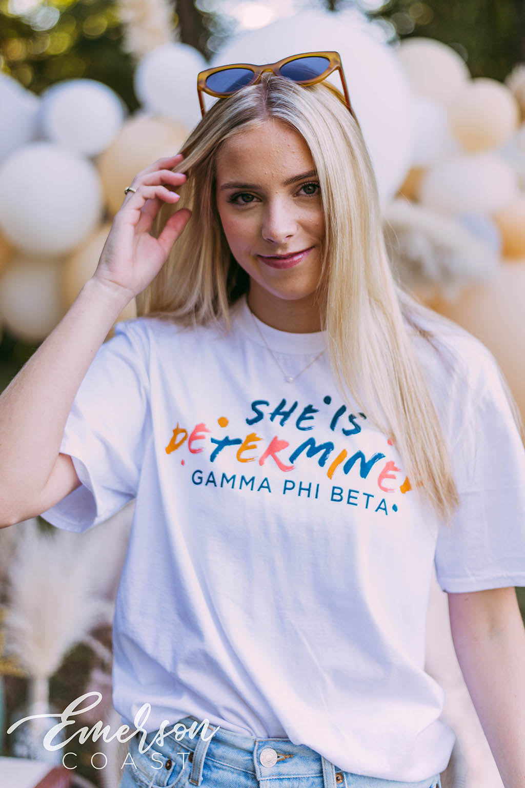 Gamma Phi Beta She is Strong/Determined/Brave Tshirt