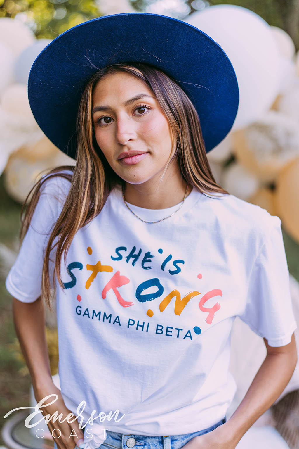 Gamma Phi Beta She is Strong/Determined/Brave Tshirt