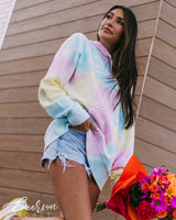Gamma Phi Beta Tie Dye Corded Hoodie