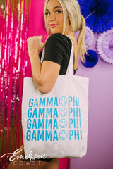 Gamma Phi PR Smiley Face Tote Bag