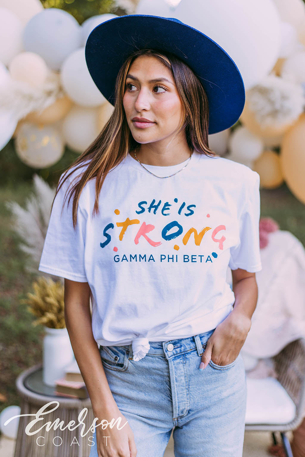 Gamma Phi Beta She is Strong/Determined/Brave Tshirt