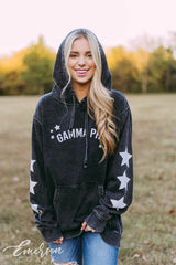 Gamma Phi Beta Distressed Star Hoodie