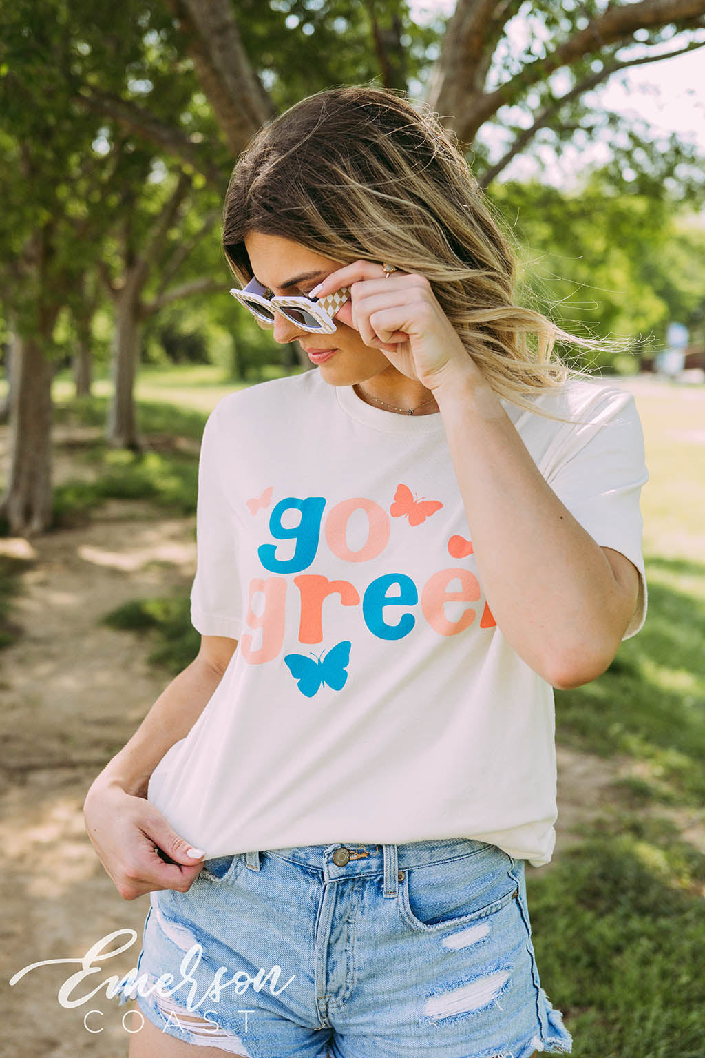 Go Greek Colorful Butterfly Tee
