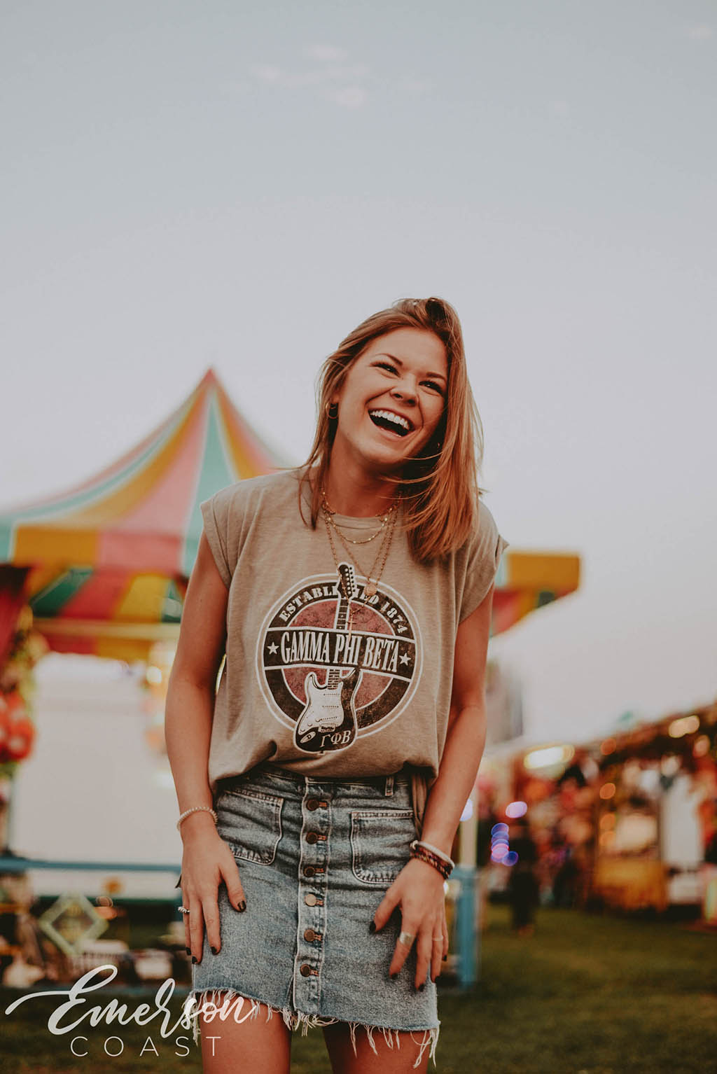 Gamma Phi Beta Retro Guitar Tee