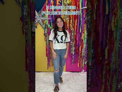 Chi Omega Recruitment Colorblock Ringer Tee