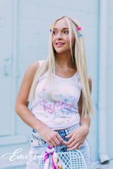Kappa Butterfly Airbrush Ribbed Tank