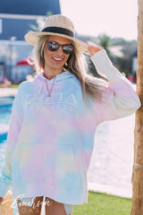 Kappa Alpha Theta PR Tie Dye Corduroy Hoodie