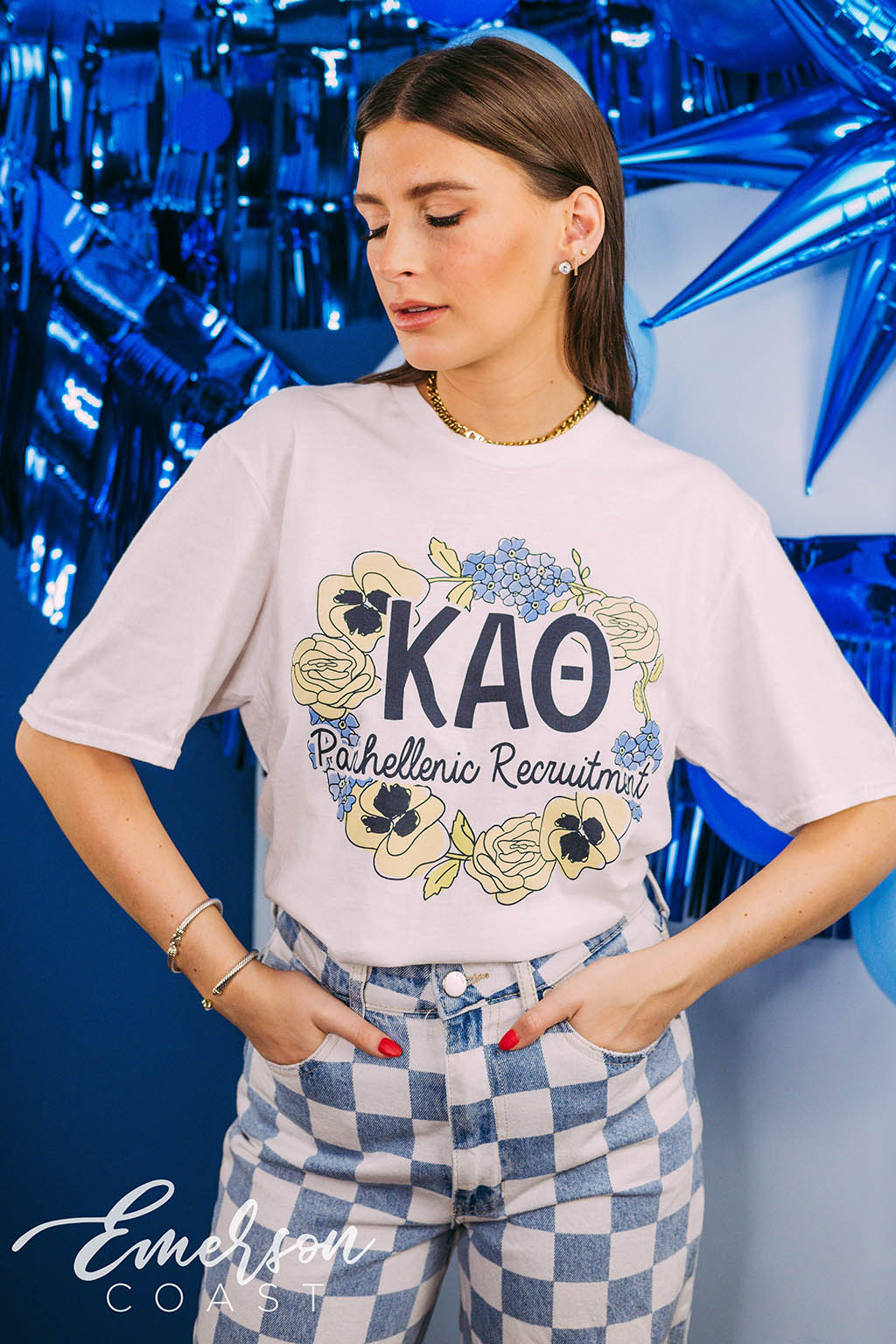 Kappa Alpha Theta Panhellenic Recruitment Floral Tee