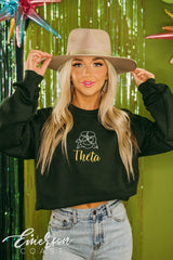 Kappa Alpha Theta PR Simple Floral Crewneck