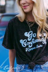 Kappa Delta Go Confidently Mineral Wash Tee