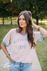 Kappa Delta PR Smiley Colorblock Ringer Tee