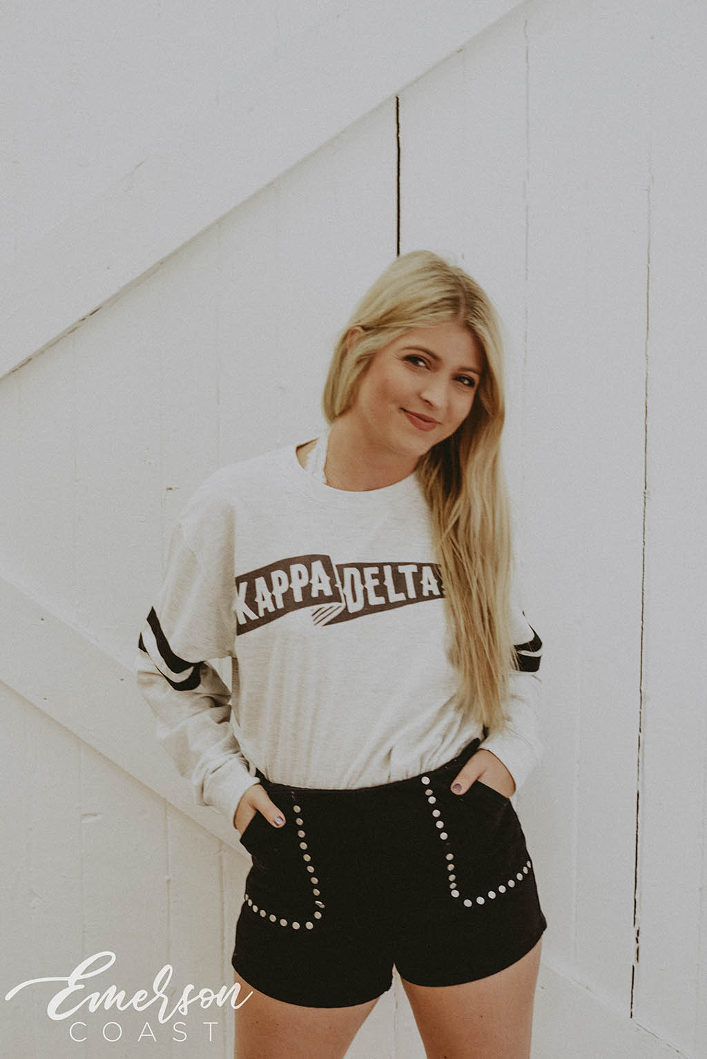 Kappa Delta Gameday Striped Long Sleeve Tshirt