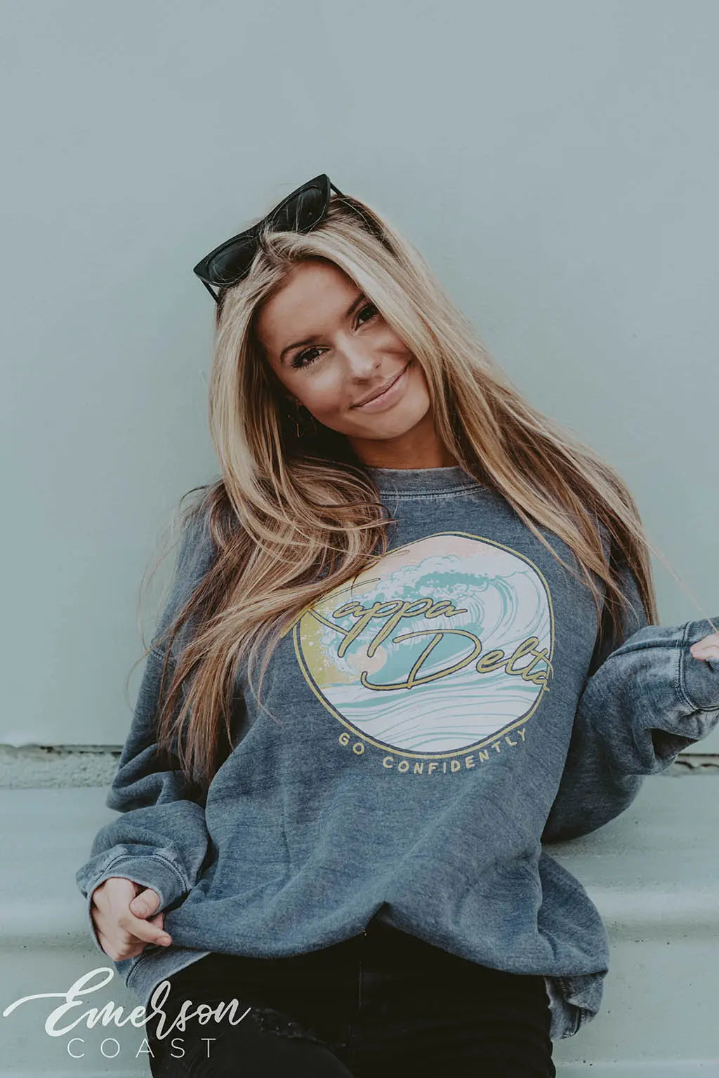 Kappa Delta Go Confidently Bomber Sweatshirt