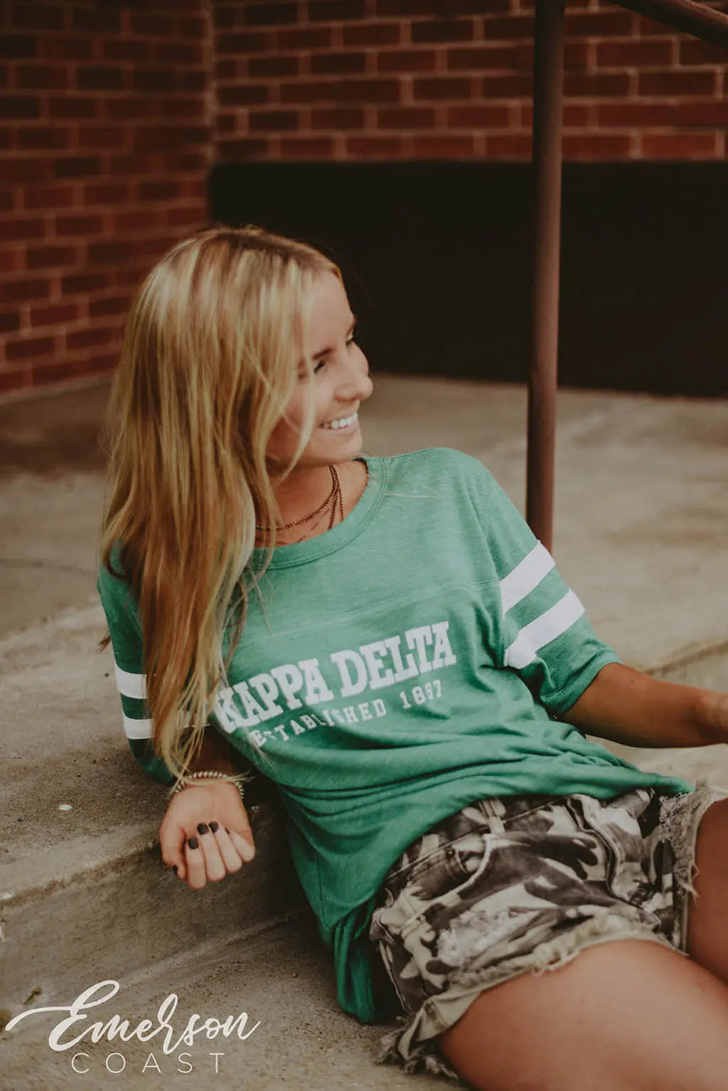 Kappa Delta Green Football T-shirt