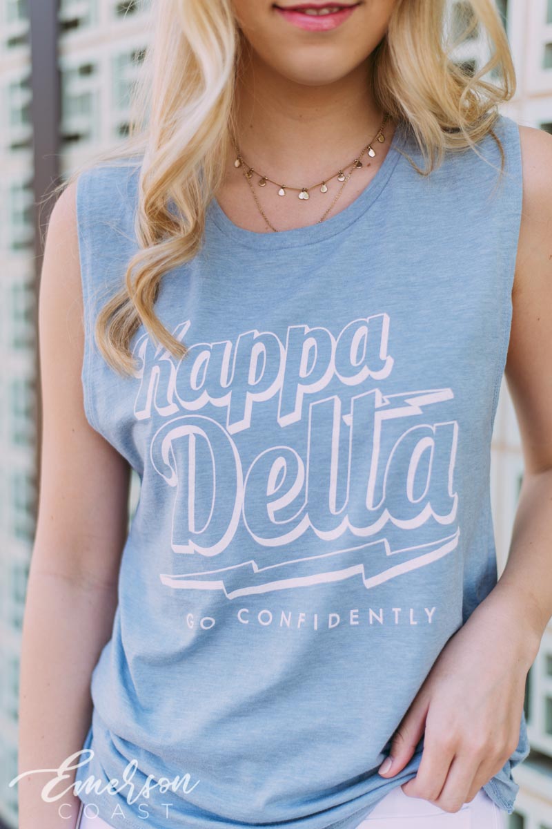 Kappa Delta Go Confidently Blue Tank