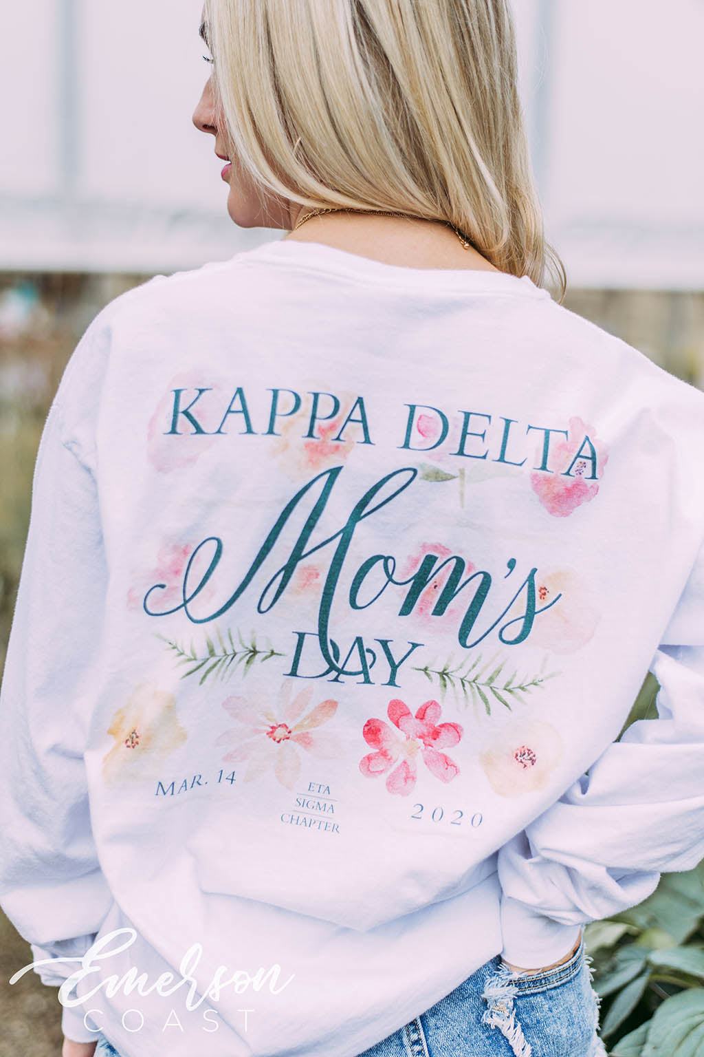 Kappa Delta Watercolor Moms Day Long Sleeve Tee