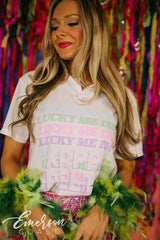 KD Lucky Me Bid Day Notch Tee