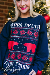 Kappa Delta Semi Formal Christmas Sweatshirt