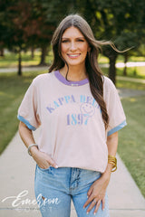 Kappa Delta PR Smiley Colorblock Ringer Tee