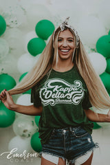 Kappa Delta Shamrock Retro Tshirt