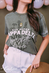 Kappa Delta Floral Boho Philanthropy Mineral Wash Tee