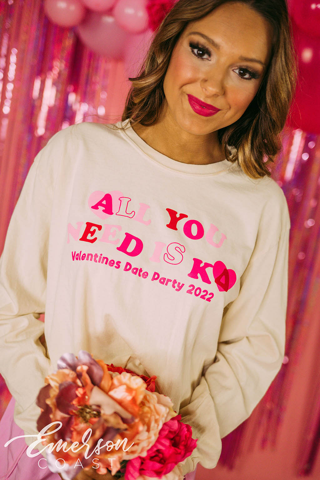 Kappa Delta Valentines Date Party Long Sleeve Tee