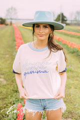 Kappa Kappa Gamma Blue Colorblock Ringer Tee